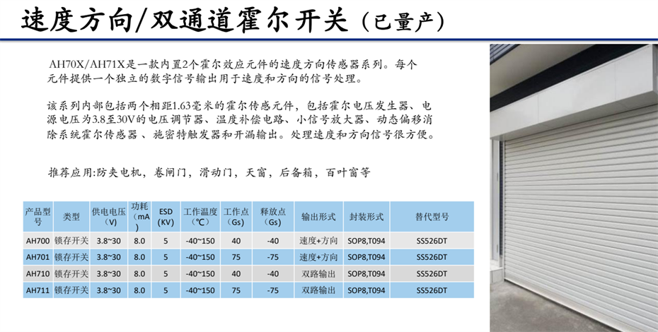 8-速度方向雙通道霍爾開關